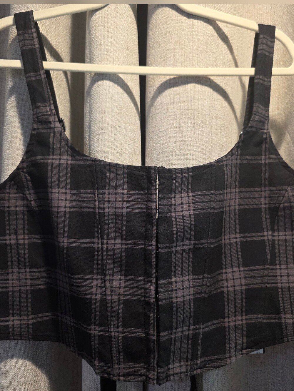 Dangerfield x ModCloth Gray Tartan Corset